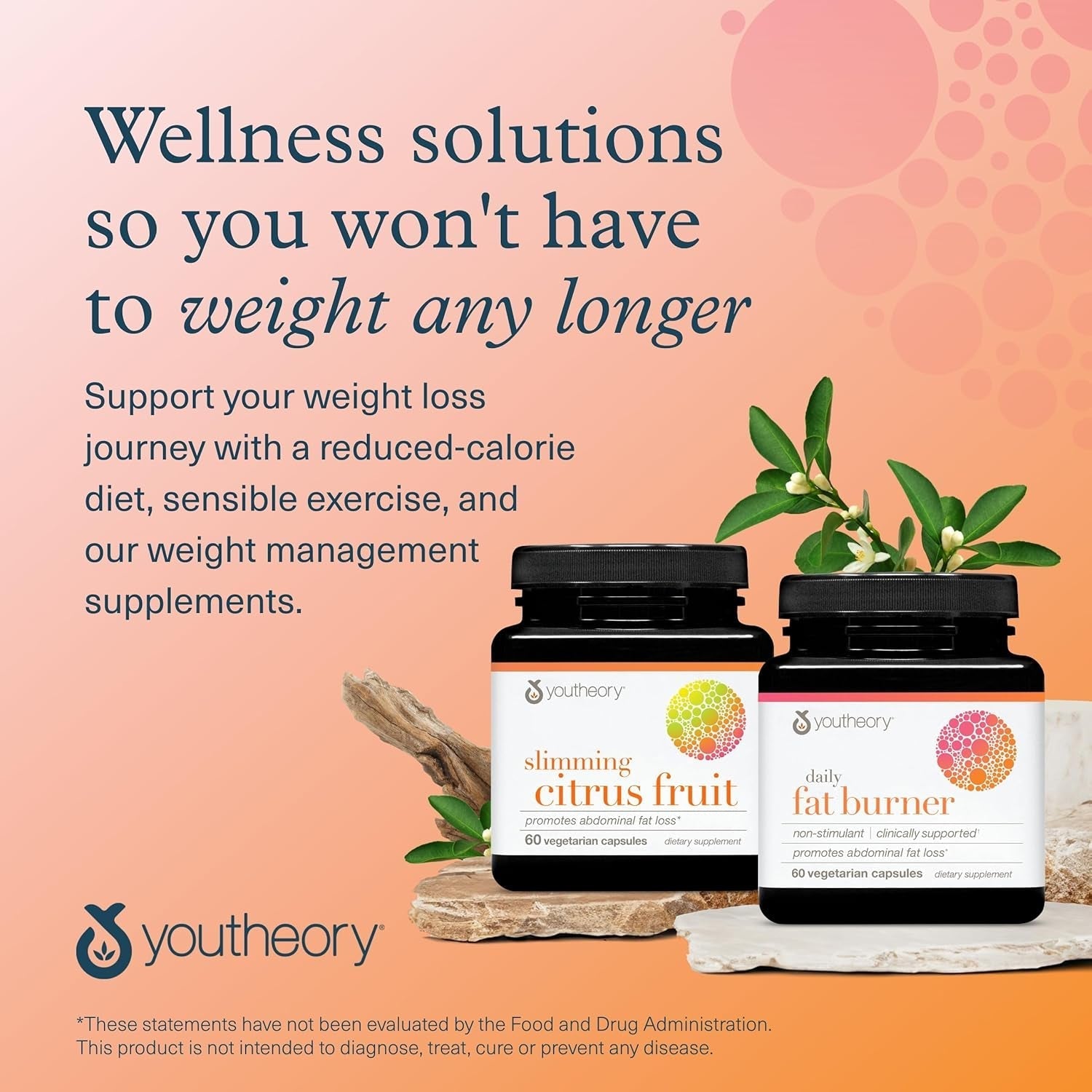 Youtheory Daily Fat Burner - Supports Body Composition & Metabolism - 60 Capsules