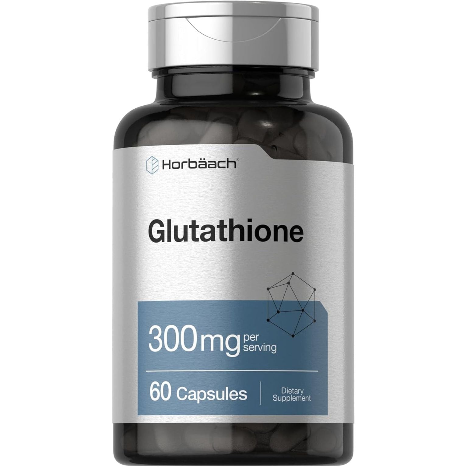 Horbaach Glutathione Supplement | 300Mg | 60 Capsules | Non-Gmo & Gluten Free | Reduced Form