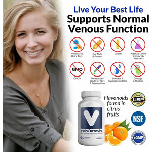 Vein Formula - 60 Capsules Micronized MPFF, Supports Normal Venous Function