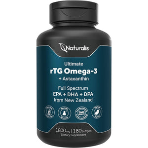 Naturalis Ultimate Rtg Omega 3 Fish Oil 1800Mg from Wild New Zealand Tuna 180 Softgels