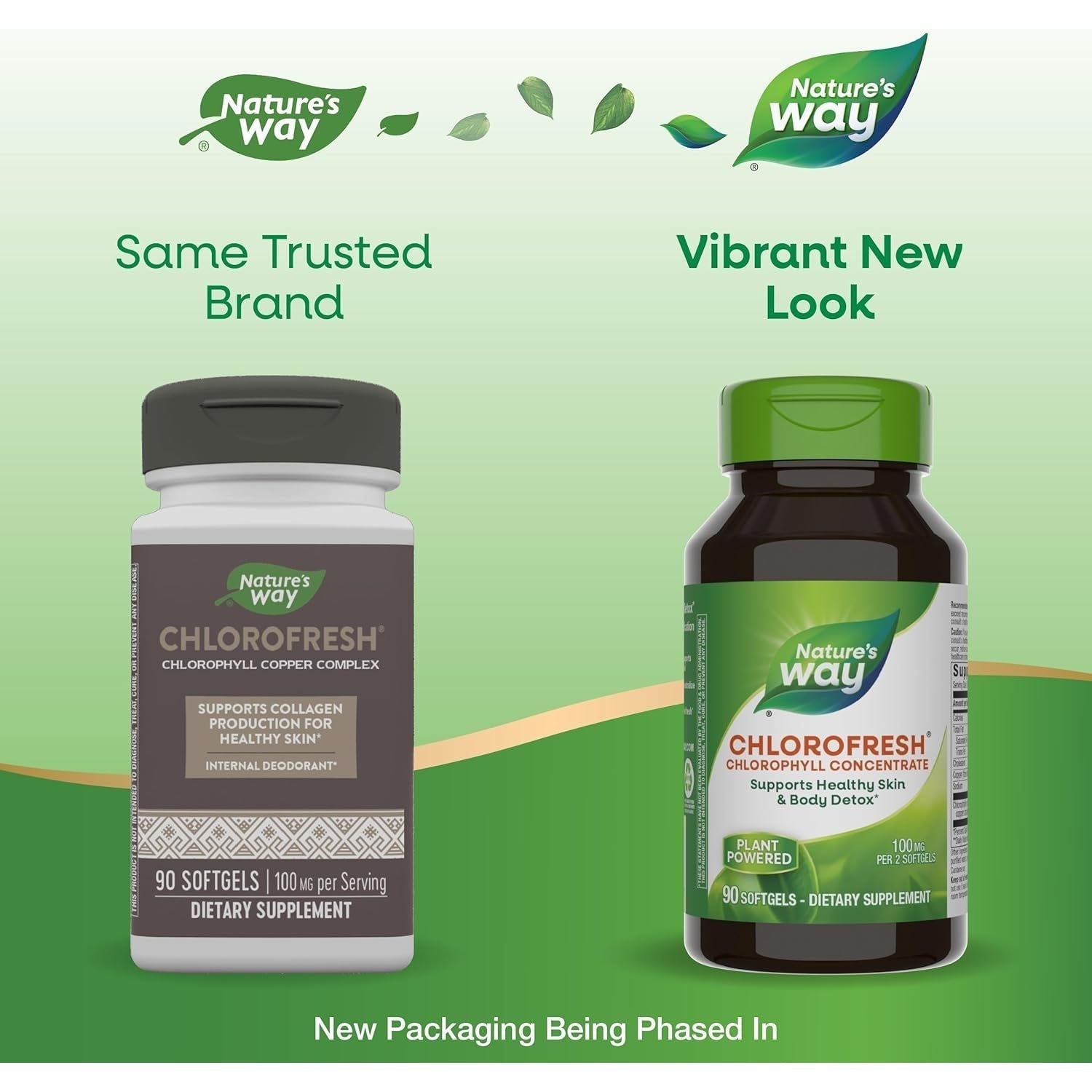 Nature’S Way Chlorofresh Chlorophyll Concentrate, Supports Detox Pathways*, Supports Healthy Skin*, Internal Deodorant*, 90 Softgels