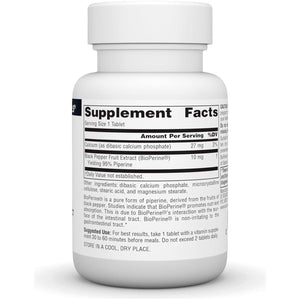 Source Naturals Bioperine - Black Pepper Fruit Extract, Promotes Nutrient Absorption* 10 Mg, 120 Tablets