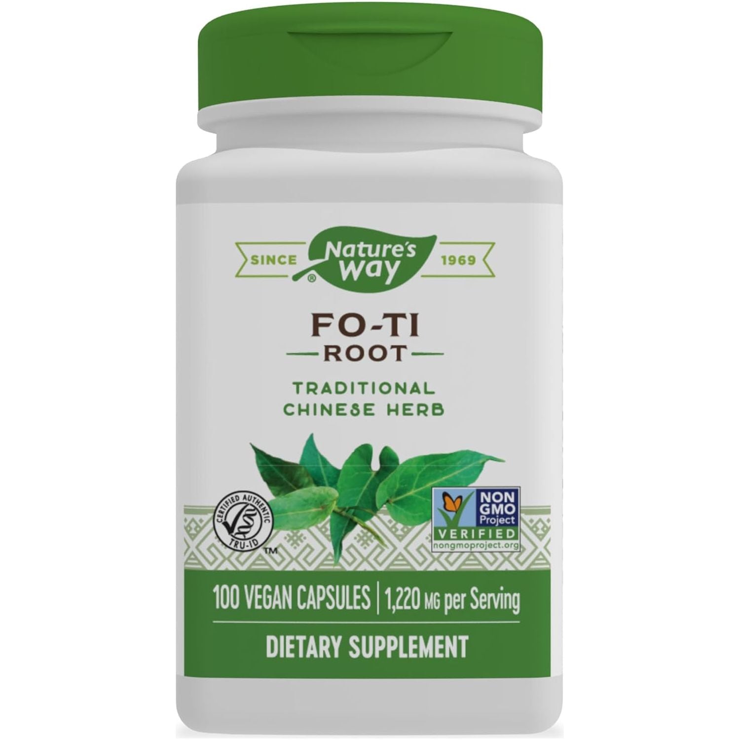 Nature'S Way Fo-Ti Root, Traditional Chinese Herb, 1,220 Mg per Serving, 100 Vegan Capsules