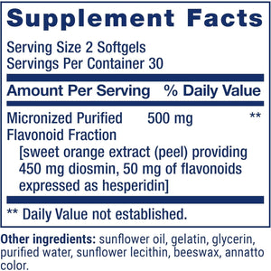 Life Extension Youthful Legs, Blood Flow, Vein Support, Circulation Supplement, Leg Health, Orange Peel Extract, Diosmin, Gluten Free, Non-Gmo, 60 Softgels