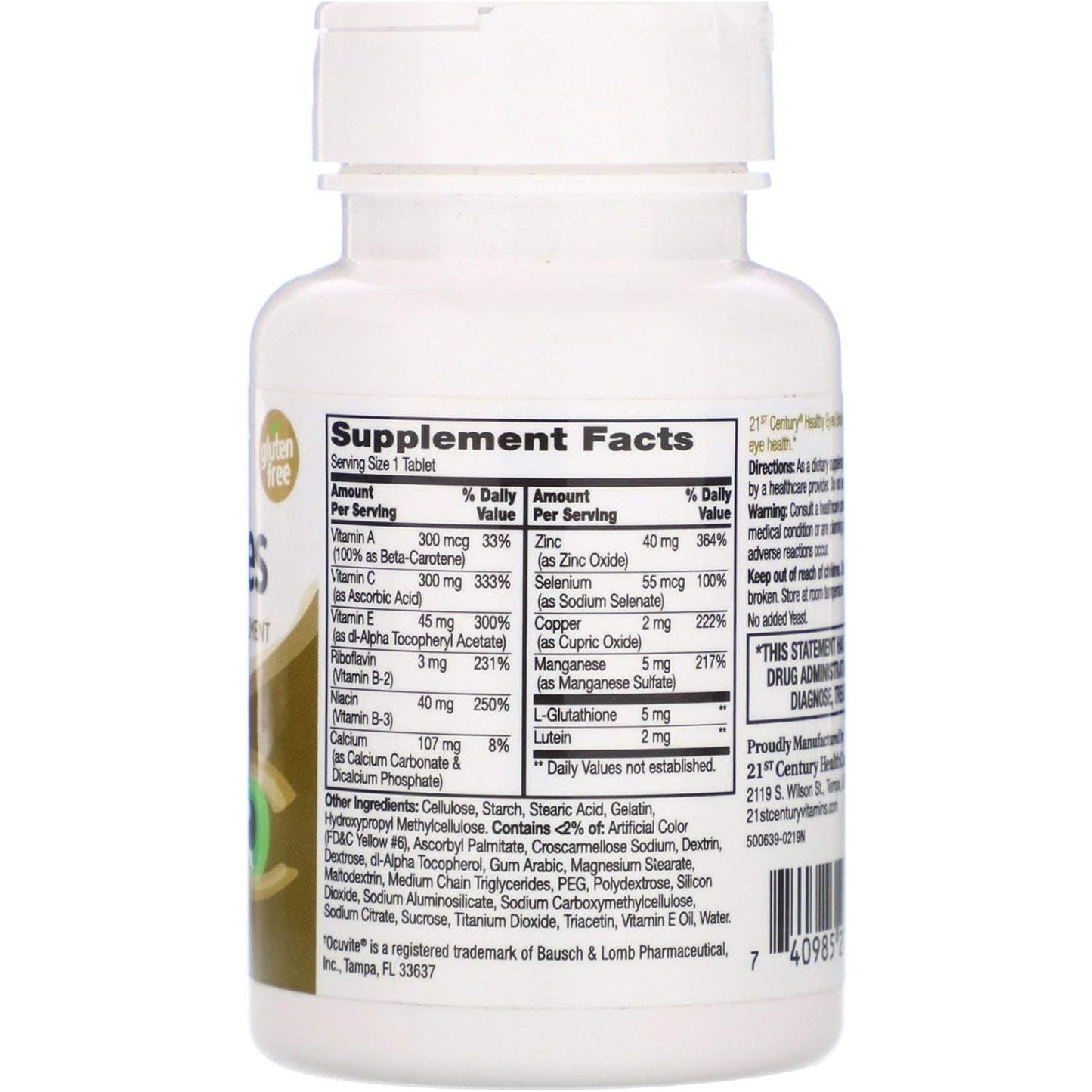 21St Century Healthcare, Eyes Extra Tablets, 36 Count