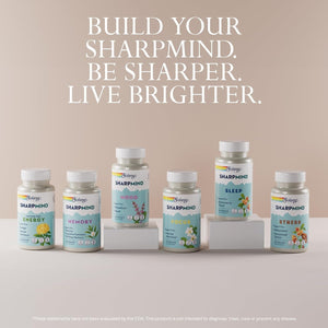 SOLARAY Sharpmind Memory Formula - Brain Supplements for Memory and Focus 30 Servings