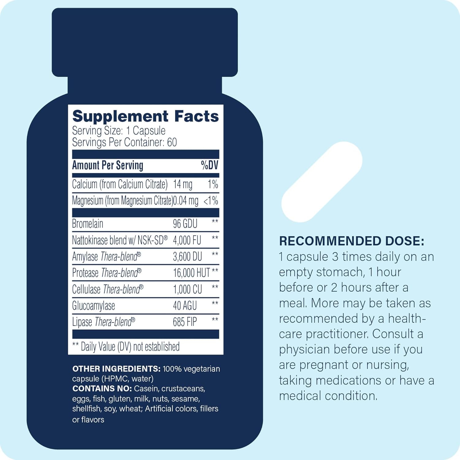 Nattokinase Pro with NSK-SD, Vegan and Kosher, 60 Capsules