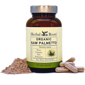 Herbal Roots Organic Saw Palmetto Capsules | 1,000Mg | 60 Capsules