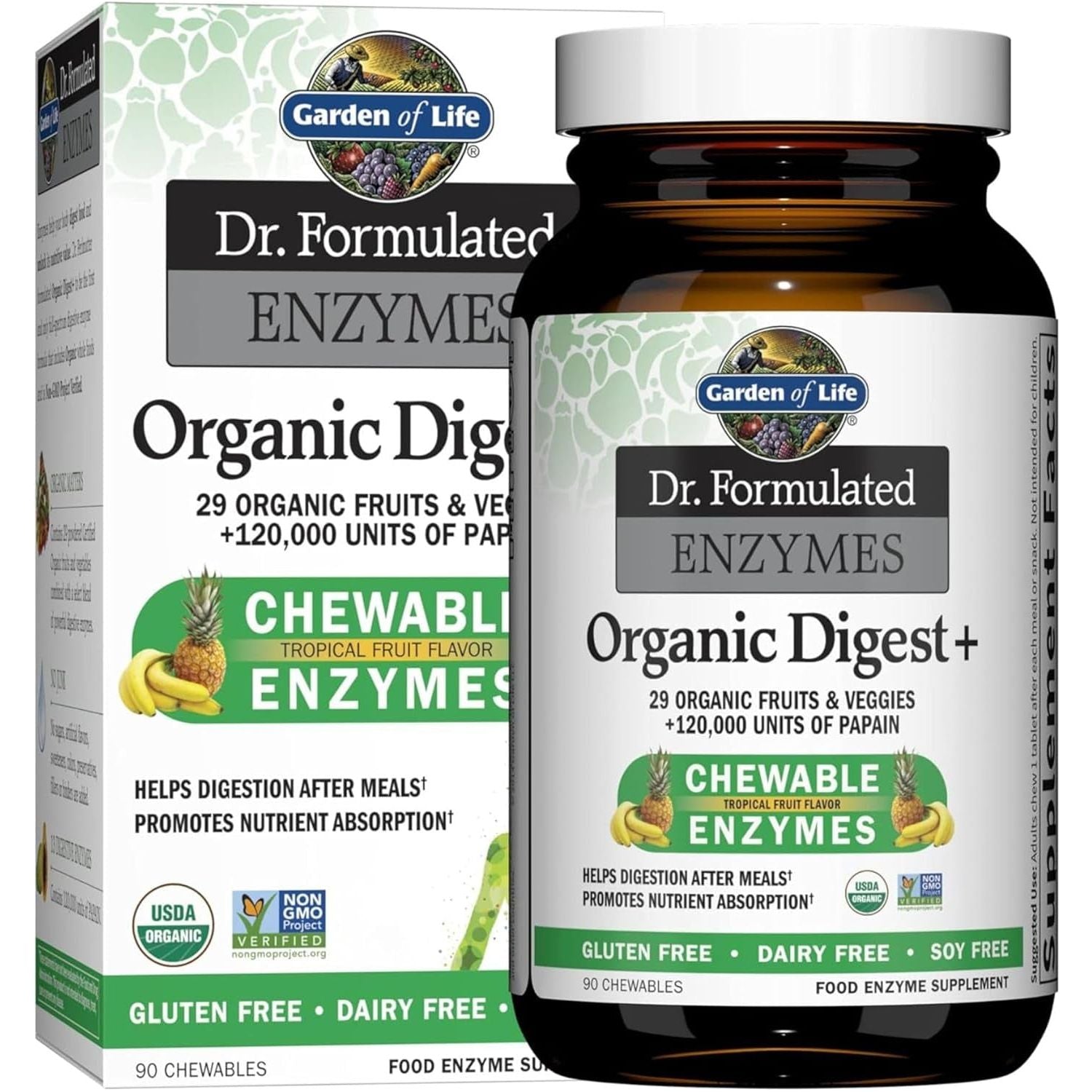 Garden of Life Dr Formulated Digestive Enzymes 90 Chewables