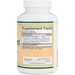 Digestive Enzymes - 800Mg Blend of All 10 Most Essential Digestive and Pancreatic Enzymes by Double Wood