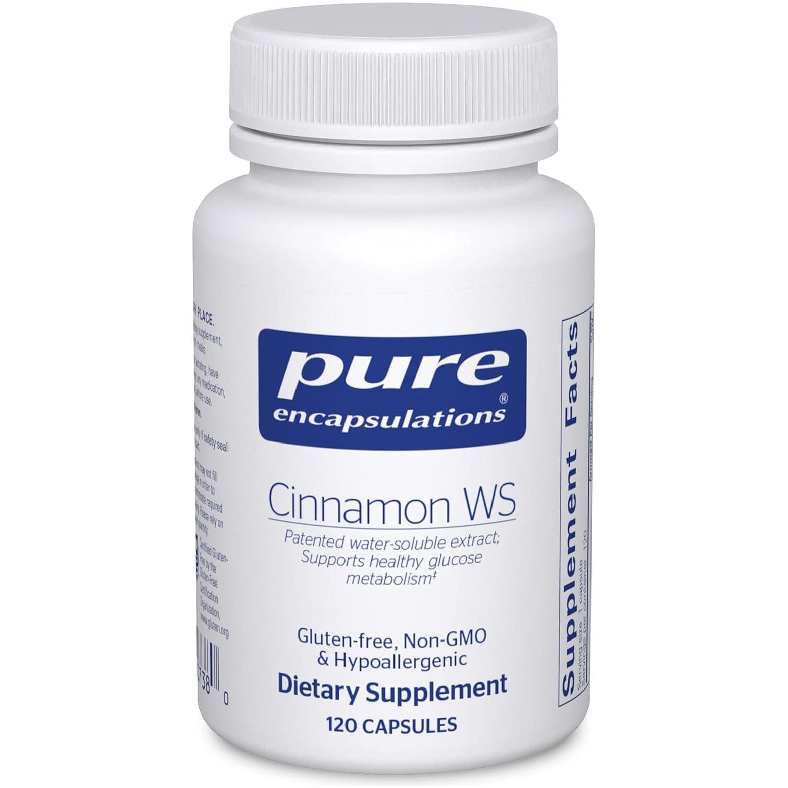 Pure Encapsulations Cinnamon WS | Patented Water-Soluble Extract for Healthy Carbohydrate Metabolism | 120 Capsules