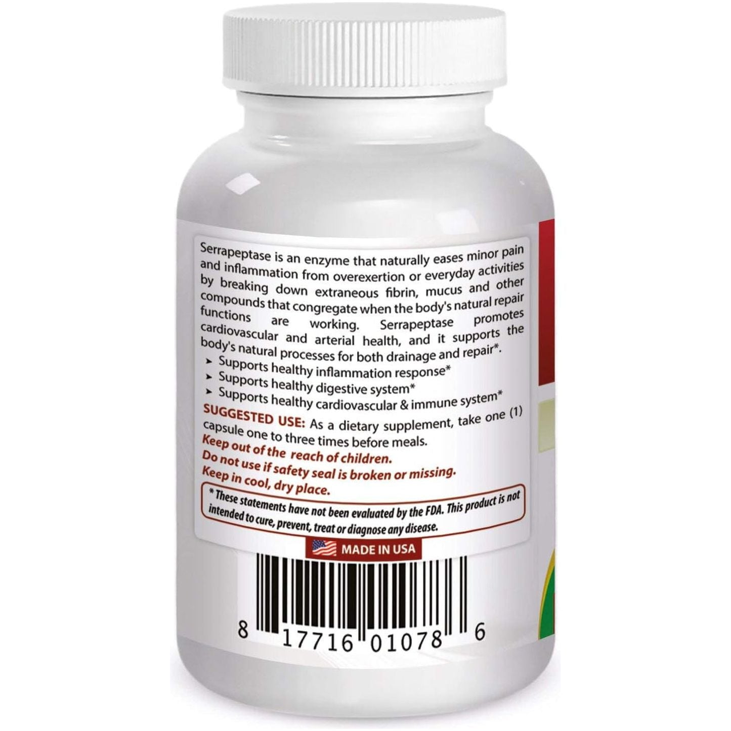 Best Naturals Serrapeptase 40000 Spus 180 Capsules