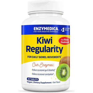 Enzymedica, Kiwi Regularity, Supports Regular Bowel Movements, Relieves Occasional Constipation, Gas & Bloating, 30 Count