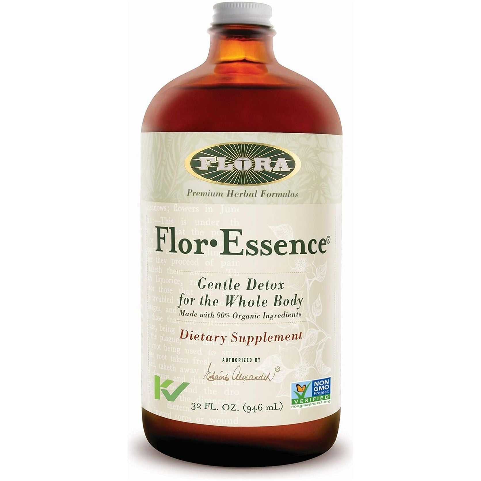 Flora Flor Essence Liquid Tea Blend - Gentle Detox Cleanse 32Oz