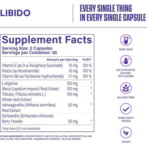 Habit Libido Supplement - Supports Energy and Performance (60 Capsules)