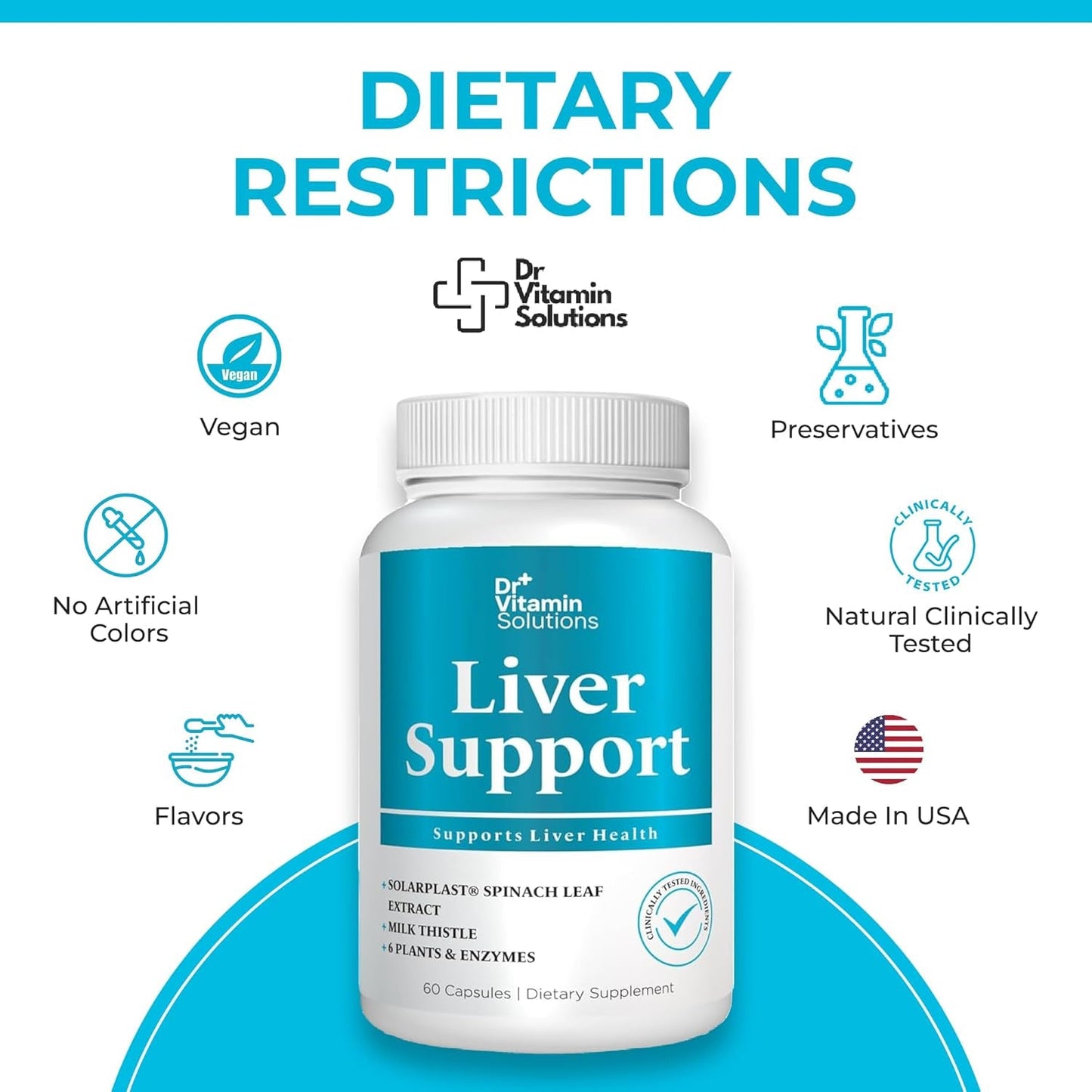 Liver Cleanse Detox and Repair - Milk Thistle Supplement for Natural Gallbladder Support, 30 Vegan Capsules