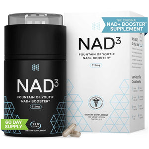 HPN Supplements NAD3 NAD+ Booster Clinically Proven & Independently Tested - Metabolic Repair | 312 Mg/ Serving - 120 Capsules
