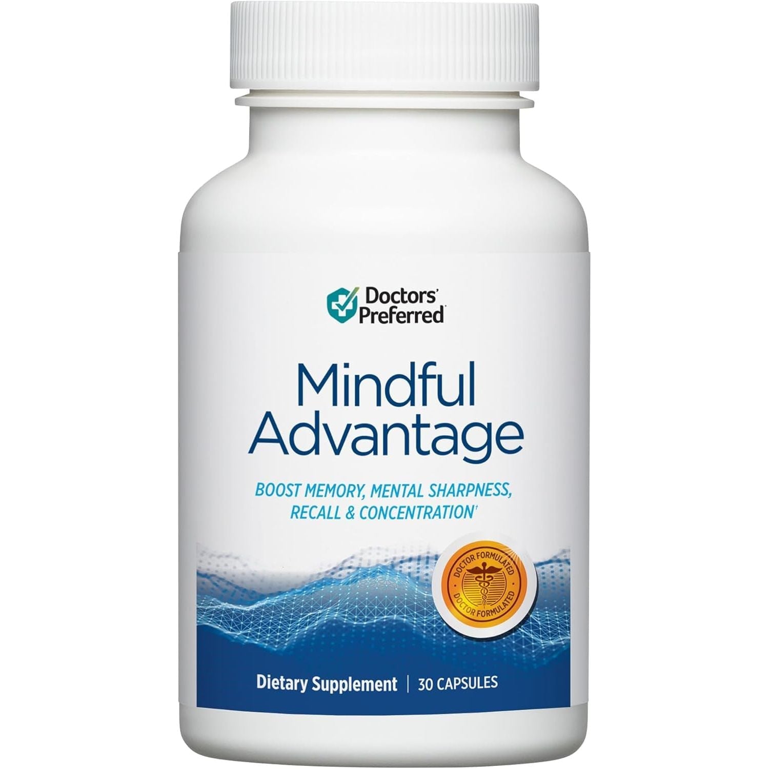 DOCTORS' PREFERRED Mindful Advantage Brain Supplement for Memory and Focus - 30 Count