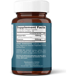 Hesperidin plus 1000Mg per Serving (180 Vegetarian Capsules) - 90 Days Supply
