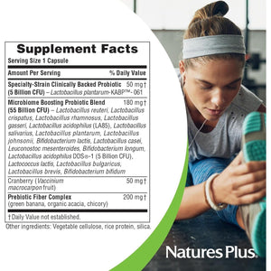 Naturesplus GI Natural Probiotic Women - Digestive & Immune Support, Urinary Tract Health - 30 Servings