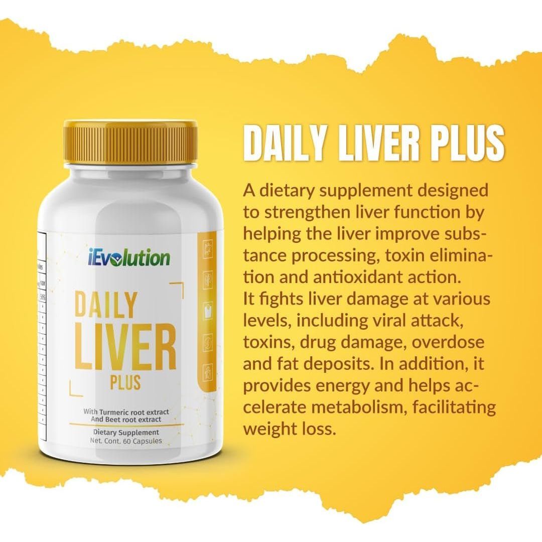 Daily Liver Plus | 60 Capsules Liver Cleanse Detox & Support Supplement - Suppviv