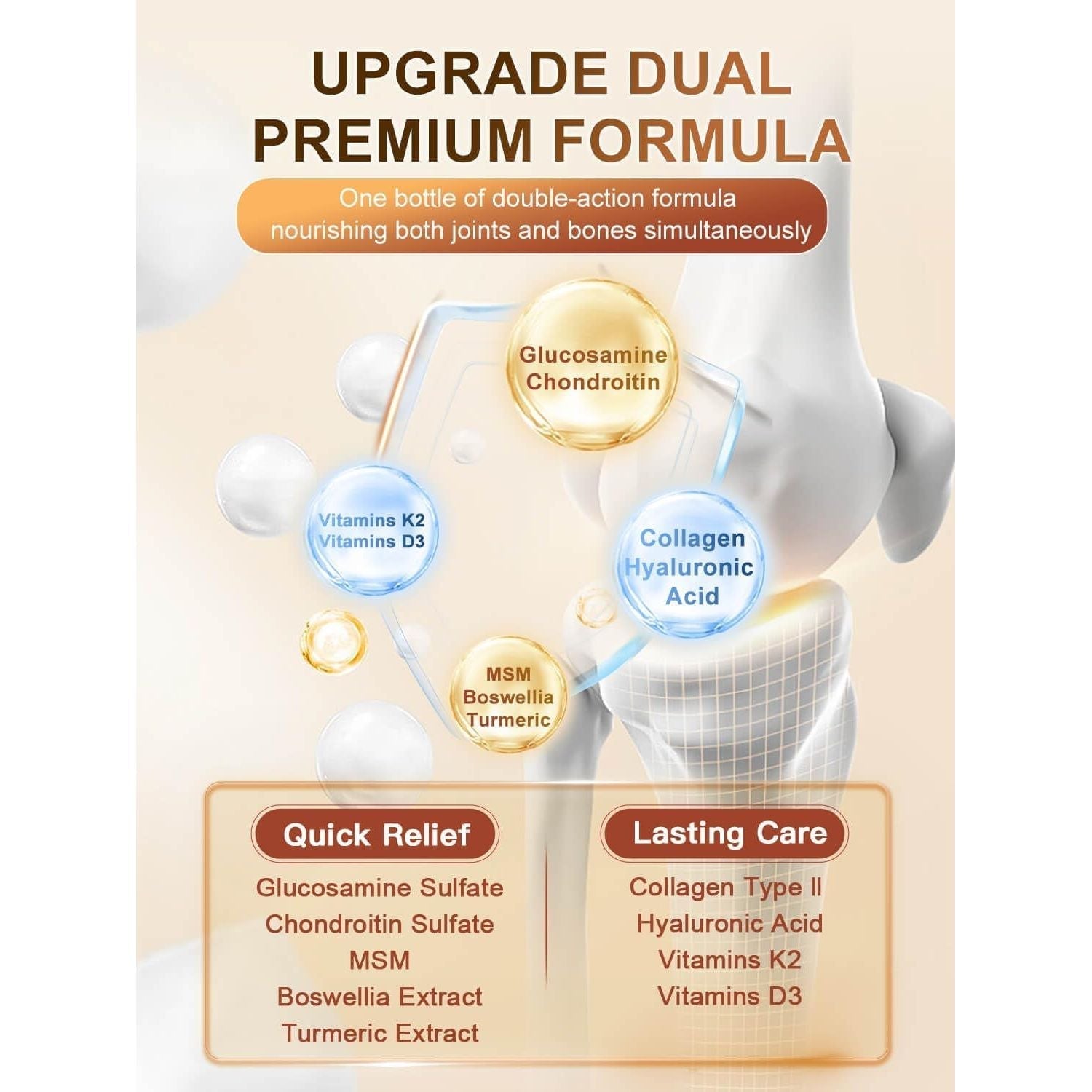 NATURE TARGET Glucosamine Chondroitin Joint Support Supplement - 120 Caps