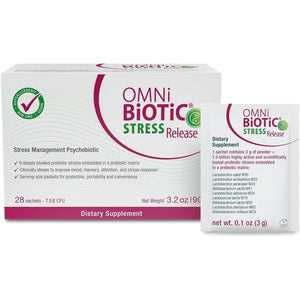Stress Release - Clinically Tested Probiotic for Stress Management & Gut-Brain Axis Support (28 Daily Packets)