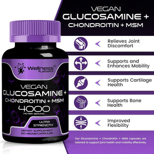 Glucosamine Chondroitin MSM - 4000Mg - Joint Support Supplement 120 Count