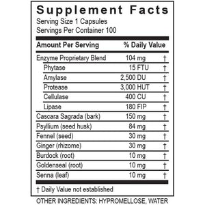 Transformation Enzymes Releasezyme Blend Supplement with Natural Herbs,Advanced Digestive Support Formula 100 Cap