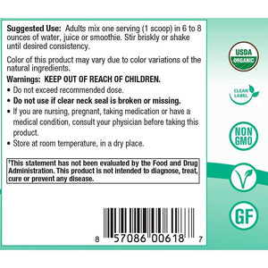 Peak Pure & Natural Peak Organic Alkalizing Greens Support Ph Balance and Alkalinity | Superfood Green Drink Powder