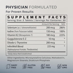 Thyroid Support+ for Women & Men, Hormone & Adrenal Support 60 Tablets