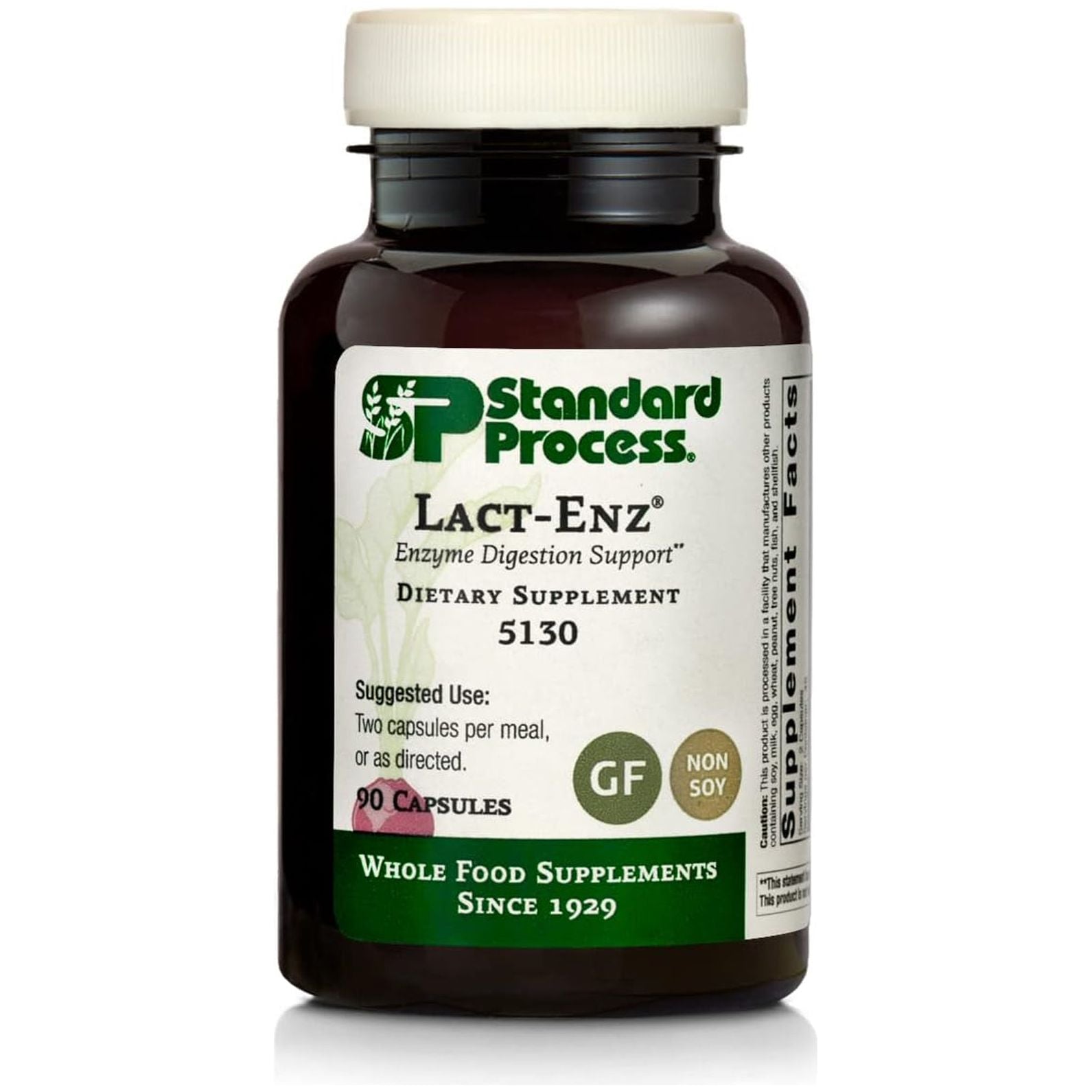 Standard Process Lact-Enz - Whole Food Immune Support, Digestion and Digestive Health 90 Capsules