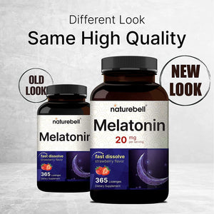 Naturebell Melatonin 20Mg | 365 Fast Dissolve Tablets - 1 Year Supply