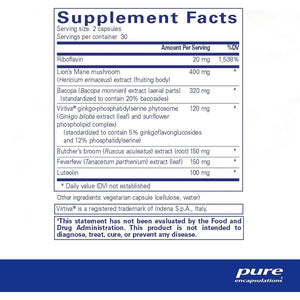 Pure Encapsulations Brain Reset | Supports Concentration, Clarity, and Memory Associated with Brain Fog | 60 Capsules