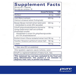 Pure Encapsulations Brain Reset | Supports Concentration, Clarity, and Memory Associated with Brain Fog | 60 Capsules.