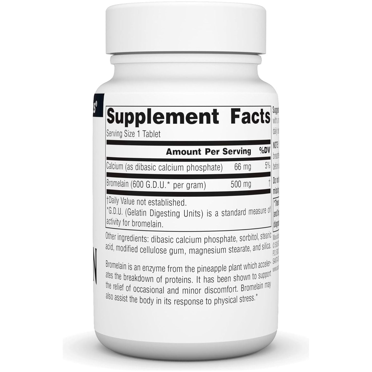 Source Naturals Bromelain 500Mg Proteolytic Enzyme Supplement - 60 Tablets