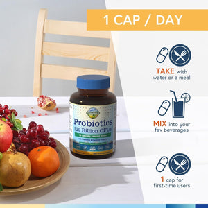 Terranics Probiotics 120 Billion with Prebiotics & Digestive Enzymes, Complete Digestion & Immune Support 30 Capsules
