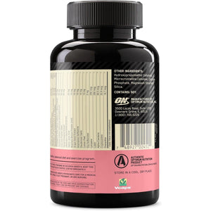 Optimum Nutrition Opti-Women, Vitamin C, Zinc and Vitamin D for Immune Support Womens Daily Multivitamin 120 Count.