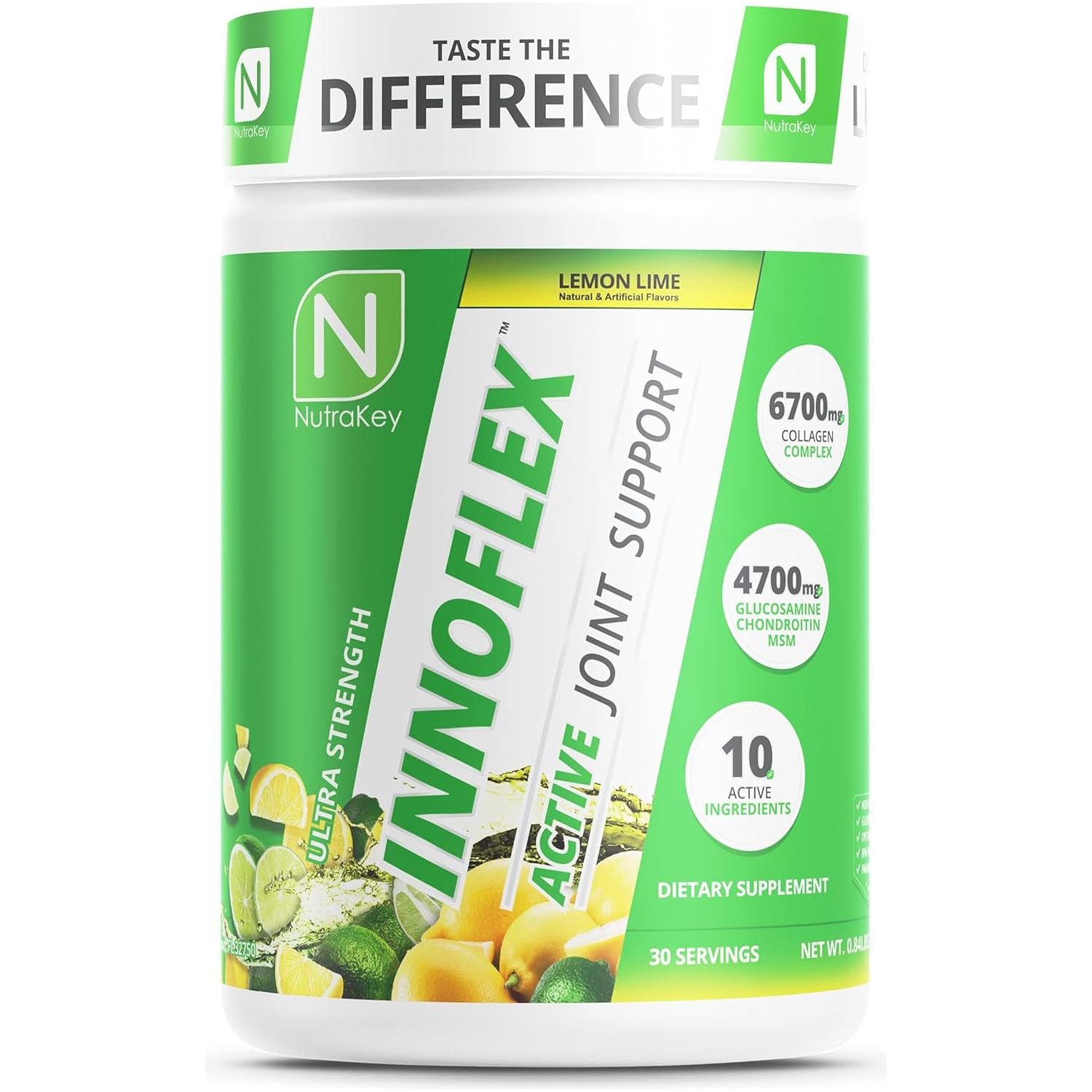 Nutrakey Innoflex Glucosamine with Chondroitin, Msm, Hyaluronic Acid and Collagen, 1500Mg