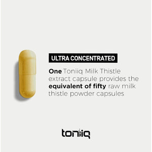 Milk Thistle - Ultra High Potency 50:1 Extract with 80% Silymarin - Third-Party Lab Tested - 90 Capsules