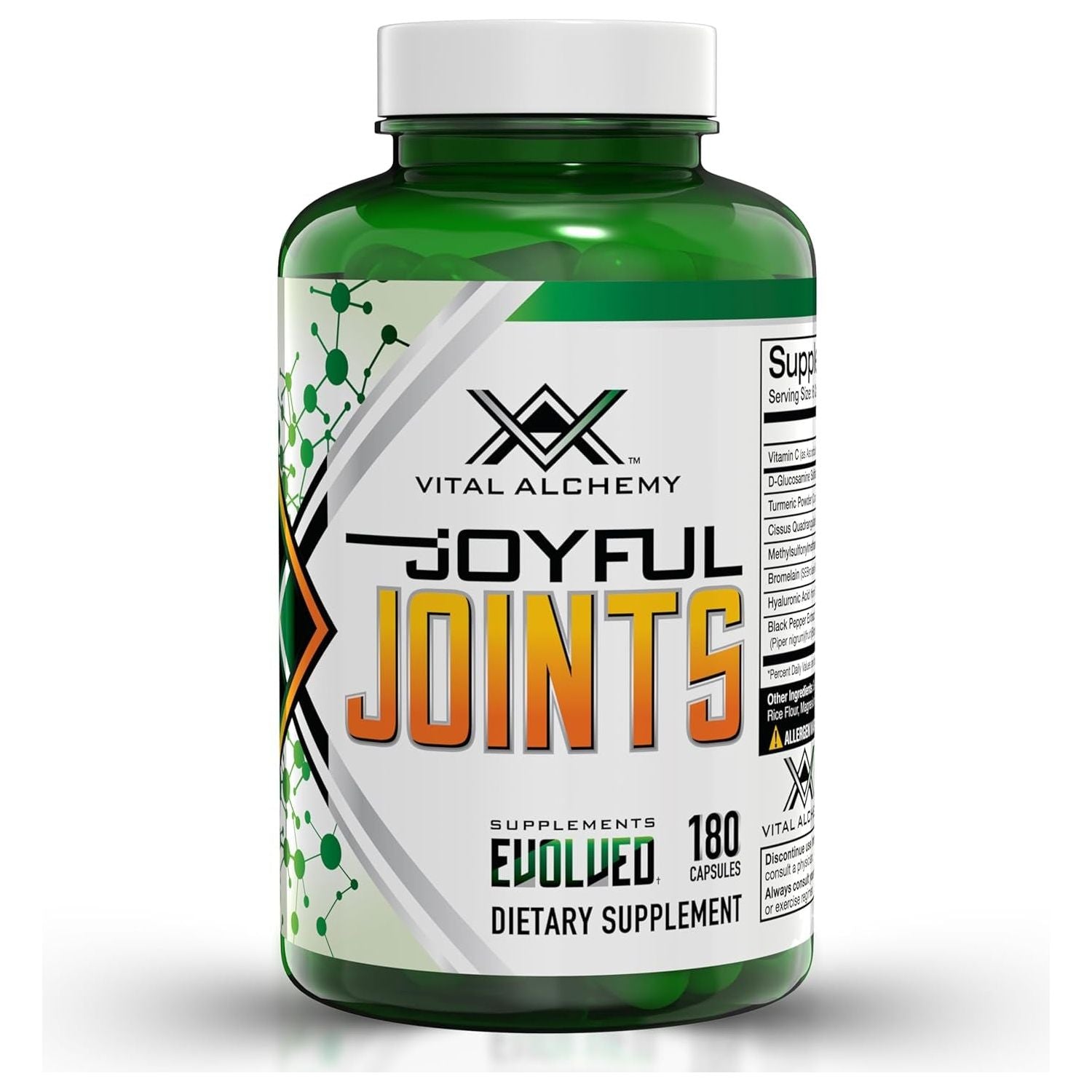 Vital Alchemy Joyful Joints Support Supplement for Women & Men 180 Cap, 60 Day Supply