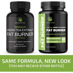 Green Tea Weight Loss Pills | 45% EGCG | Stomach Fat Burner, Metabolism Booster & Appetite Suppressant 60 Count