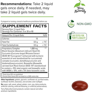 Terry Naturally Curamed Acute Pain Relief - with BCM-95 Curcumin & Boswellia 60 Liquid Gels