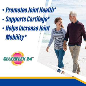 Glucosamine & Chondroitin Sulfate with MSM, 24 Hour Joint Support, Healthy Bones, Supports Healthy Mobility, 30 Servings, 120 Count