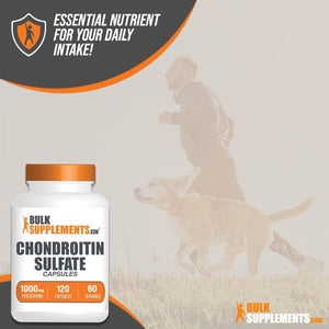 Bulksupplements.Com Chondroitin Sulfate Capsules - Bone & Joint Supplement, 120 Capsules/60 Servings