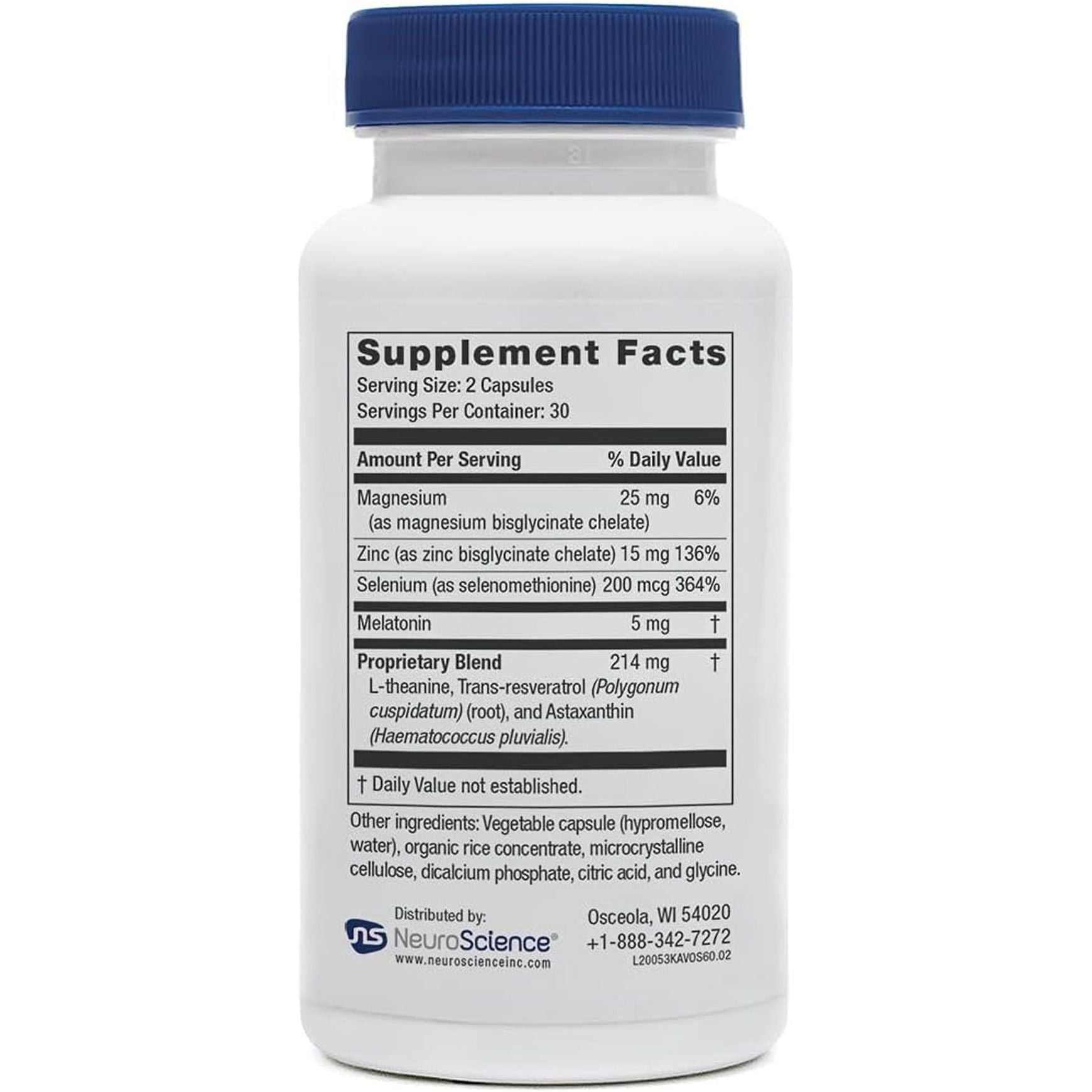 Neuroscience Calm Sleep Aids for Adults - Neuro Immune Support Supplement (60 Capsules)