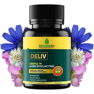 Dharishah DELIV 60 Tablets Ayurvedic Medicine for Liver Problems.