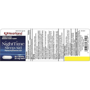 Diphenhydramine HCI 25Mg - Sleep Aid Relief Caplets 96 Count - Suppviv