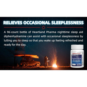 Diphenhydramine HCI 25Mg - Sleep Aid Relief Caplets 96 Count - Suppviv