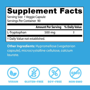 Doctor'S Best L - Tryptophan & Helps Sleep, Healthy Mood & Behavior 90 Count - Suppviv